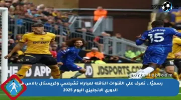 رسميًا.. تعرف على القنوات الناقلة لمباراة تشيلسي وكريستال بالاس في الدوري الإنجليزي اليوم 2025